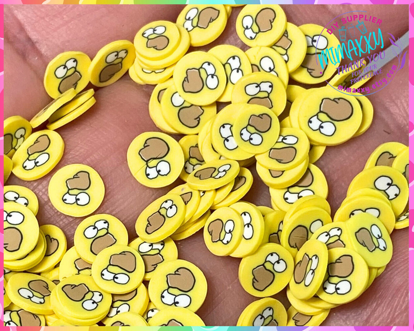 5mm Homer, Polymer Clay Slices / resin art / nail art / snow globe tumbler / crafts supplies / Diy dessert, MOVIE 010