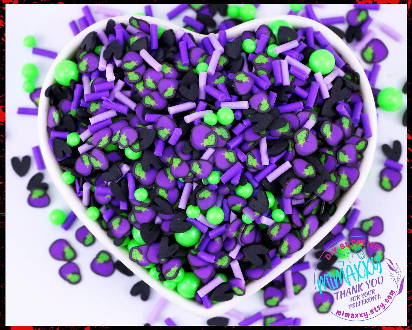 5mm WITCHES BREW Mix,Halloween, Witches brew/ Sprinkle, Slime Polymer Clay Slices, Fake Bake Nail, Craft Ships, mix, salem, HALLOWEEN 022