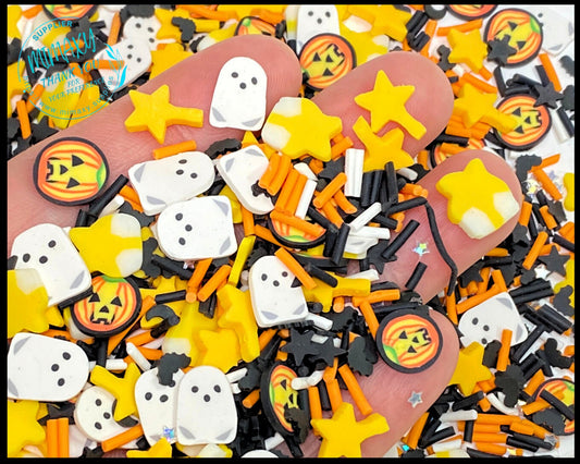 5-10mm Graveyard HALLOWEEN Mix / Kuwaii/Slice Perfect for DIY/Slime/Snow Globe Tumblers/Deco Topping, ghost, bat, pumpkin, HALLOWEEN 004