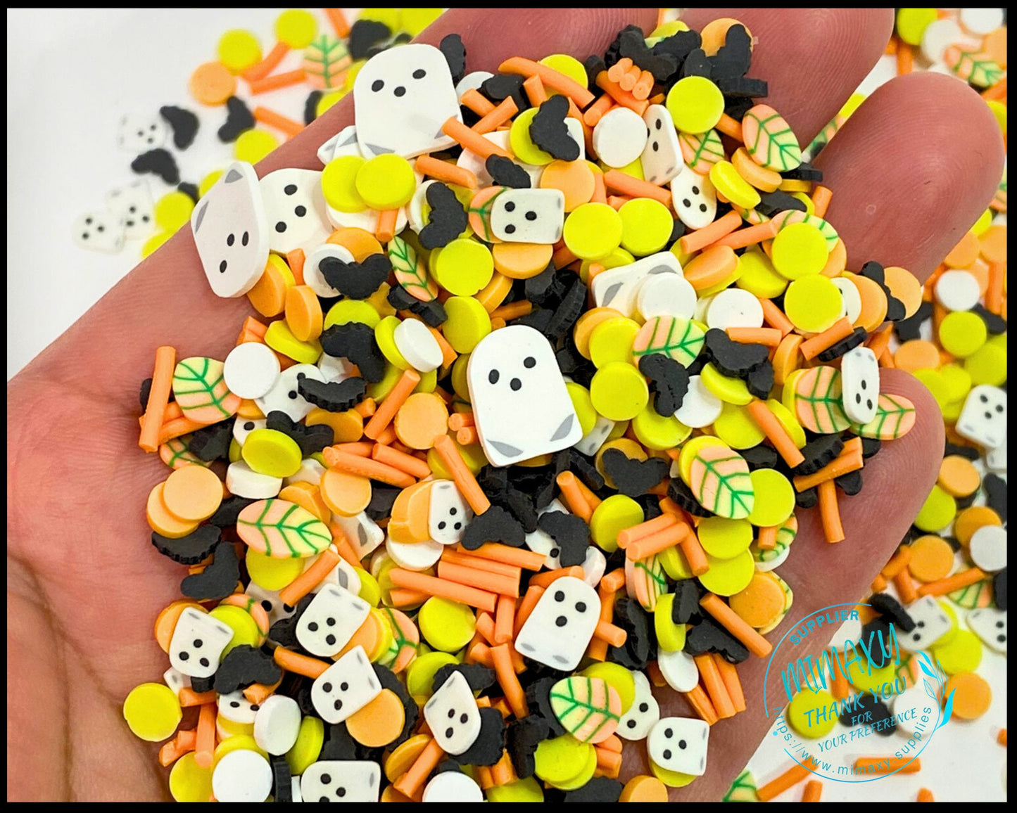 5-10mm HALLOWEEN Mix / Kuwaii /Fimo/Slice Perfect for DIY/Fake Food/Slime/Snow Globe Tumblers/Deco Topping/Fake Dessert, HALLOWEEN 021