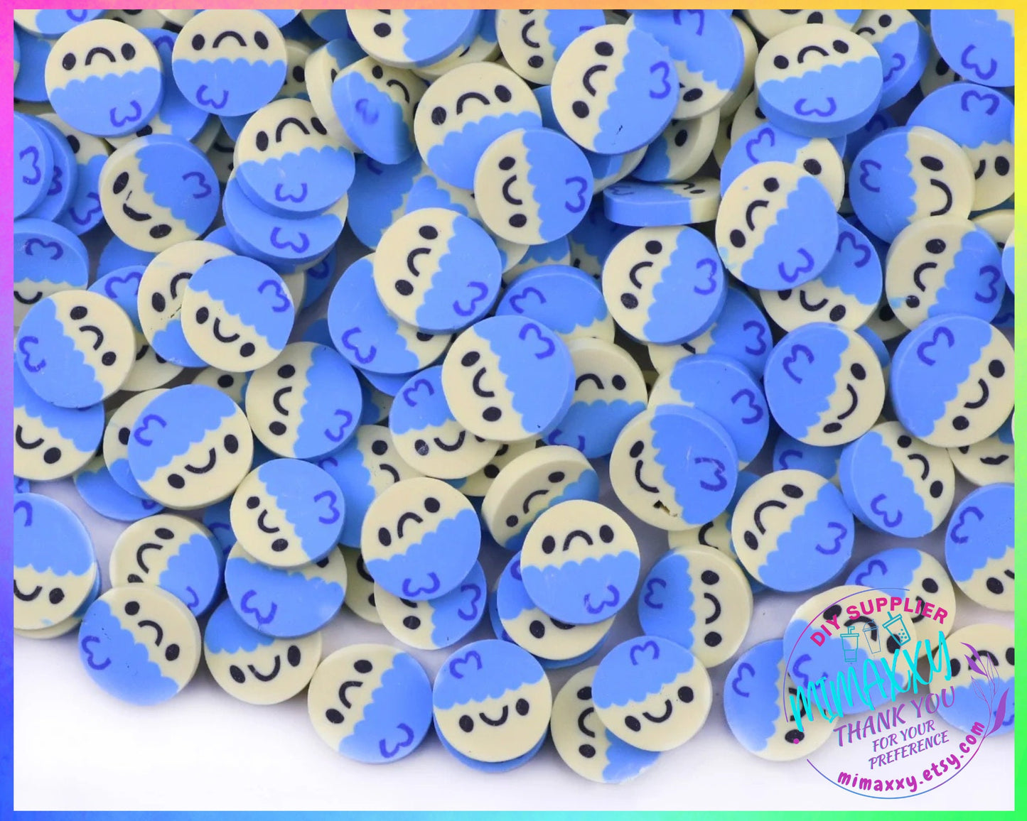 5mm Boy or Girl, Baby shower, gender reveal, Sprinkle Slime, Polymer Clay Slice Slices Fake Bake Nail Art Faux Craft , BABY 003-004