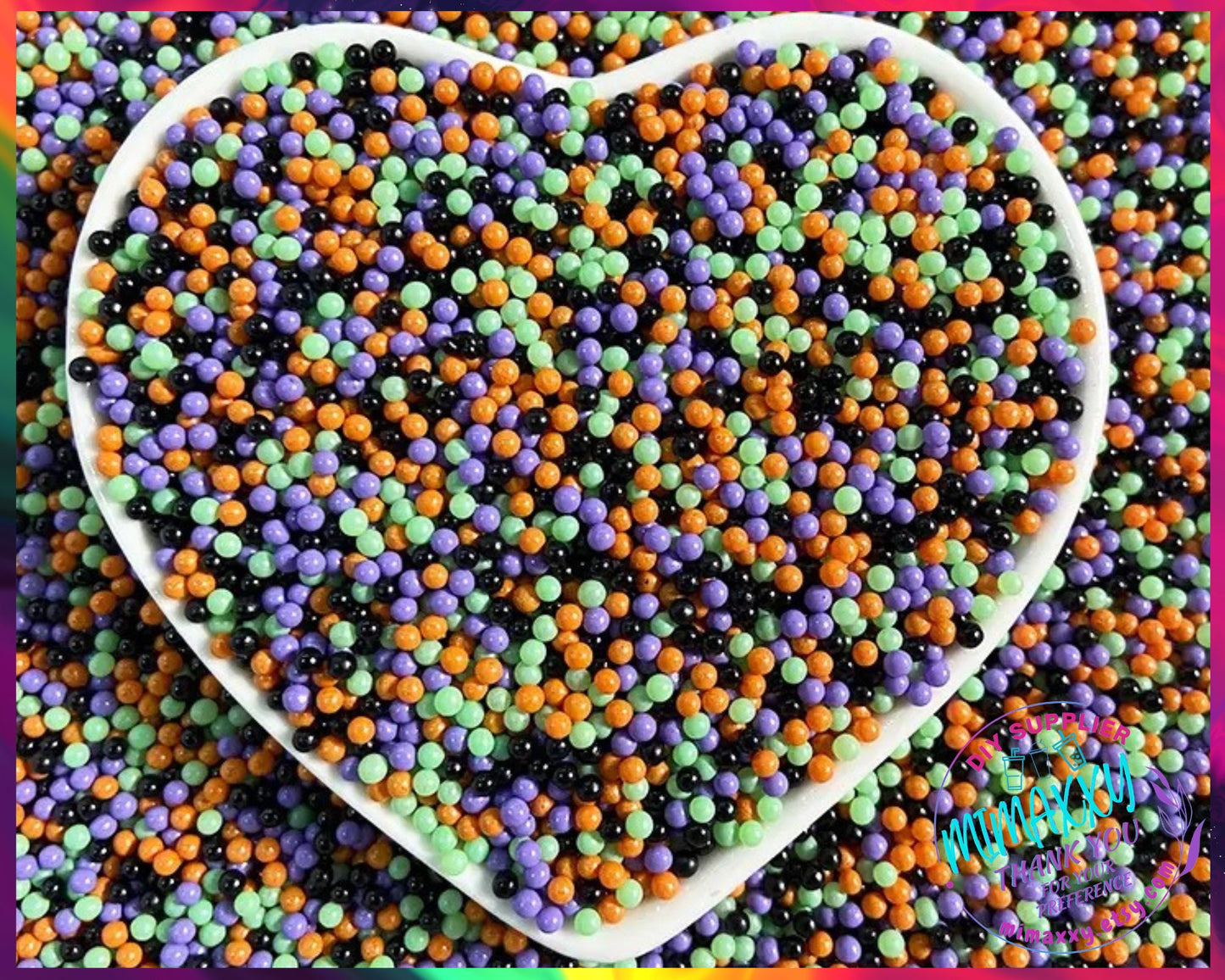 1mm Caviar beads Halloween mix, Bat /Fimo/Slice Perfect for DIY/Fake Food/Slime/Snow Globe Tumblers/Deco Topping /HALLOWEEN 058