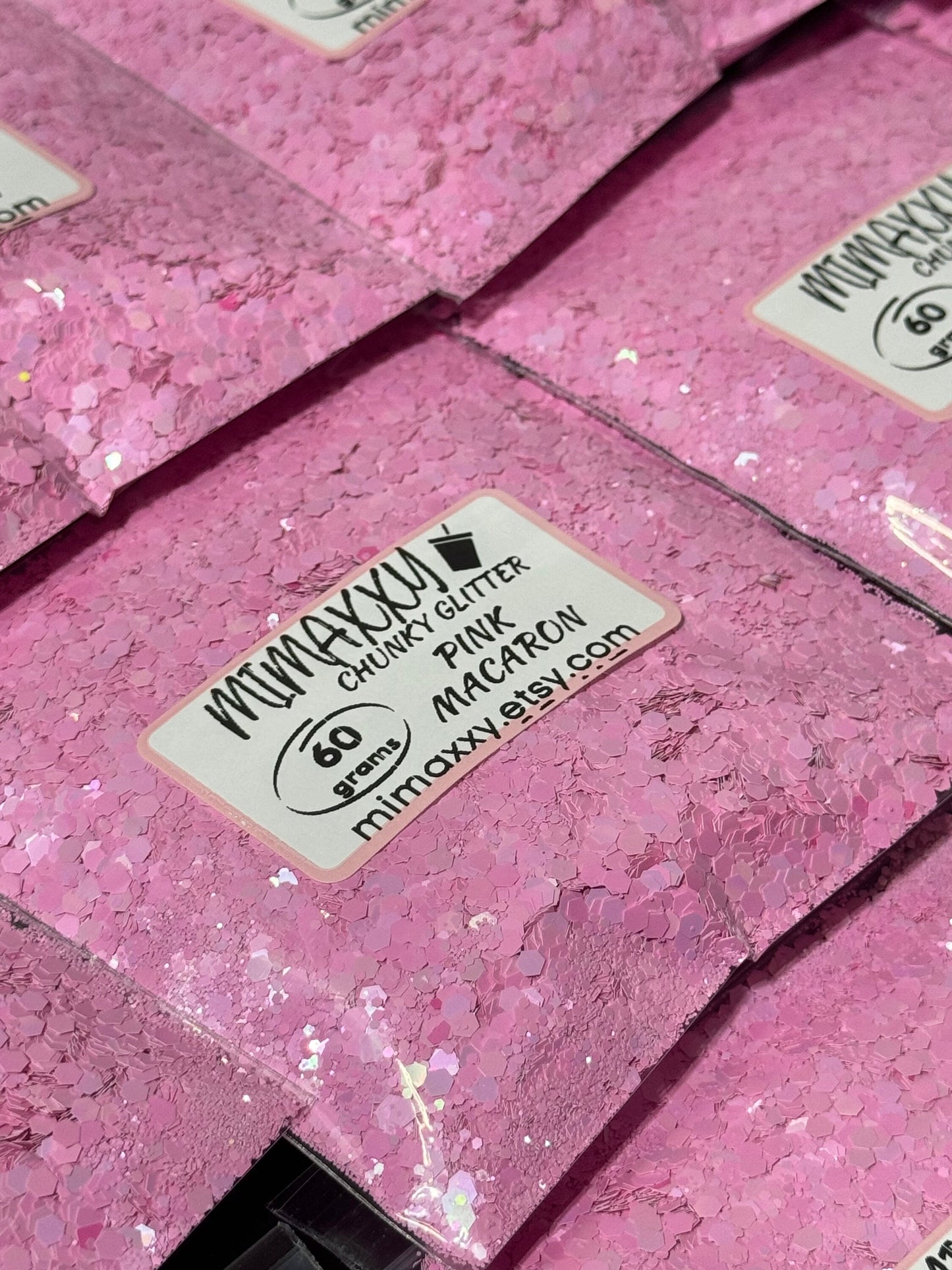 PINK MACAROON, Shaped Glitter, Chunky Glitter Mix, Cosmetic Glitter,Nail Art, Resin art,Snow Globe Tumbler,Craft, pastel, macaron, MATTE 005