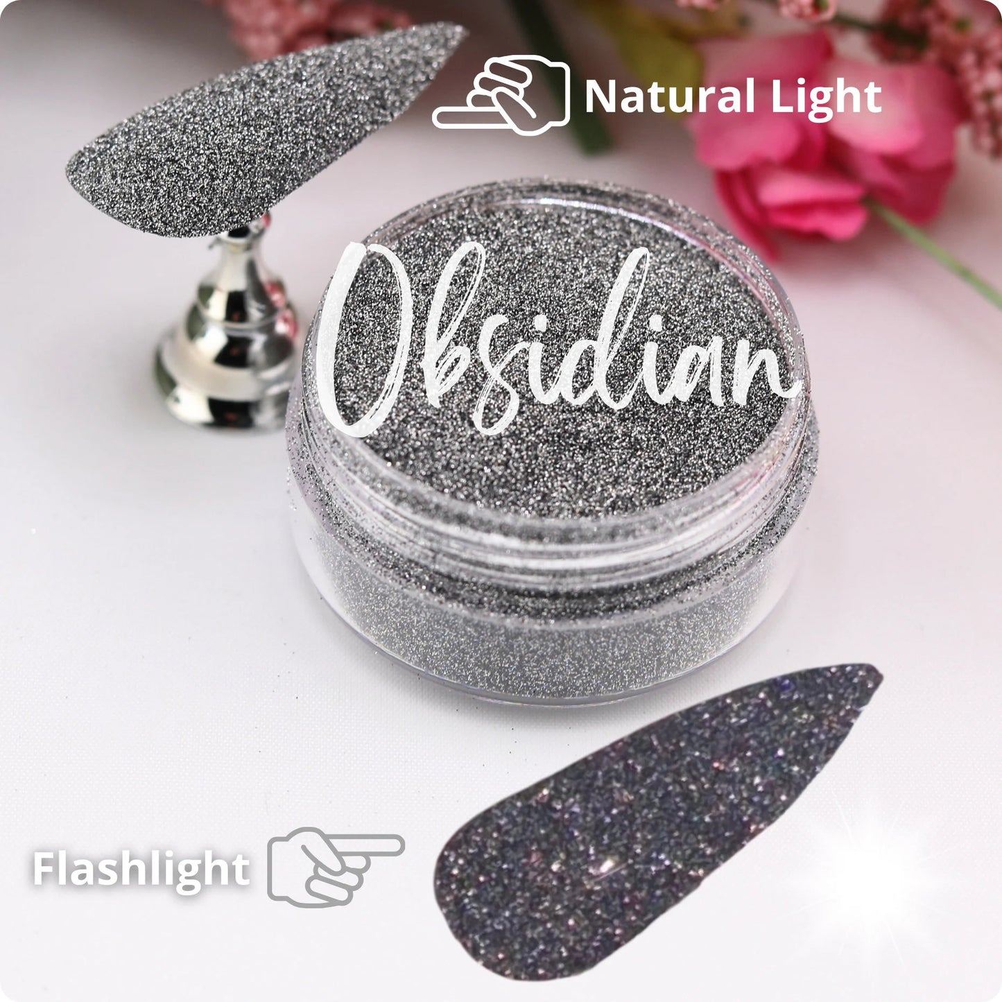Obsidian Reflective Powder perfect for nails and crafts, 008