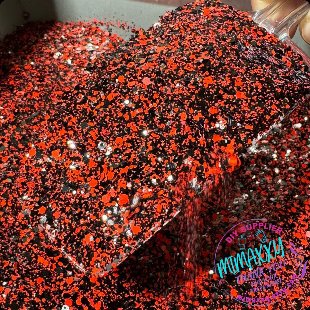 BLOODLUST, Shaped Glitter, Chunky Glitter Mix, Cosmetic Glitter,Nail Art, Resin art,Snow Globe, Hallloween, Christmas, MIX 047