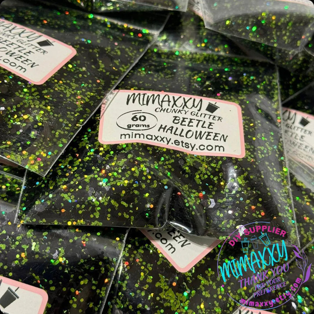 Beetle Halloween, Shaped Glitter, CHUNKY Glitter Mix, Cosmetic Glitter,Nail Art, Resin art,Snow Globe Tumbler,Craft, MIX 045